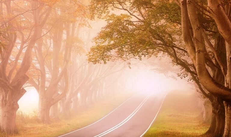 Voda stoupá ve svém skupenství, ranní opar nad krajinou